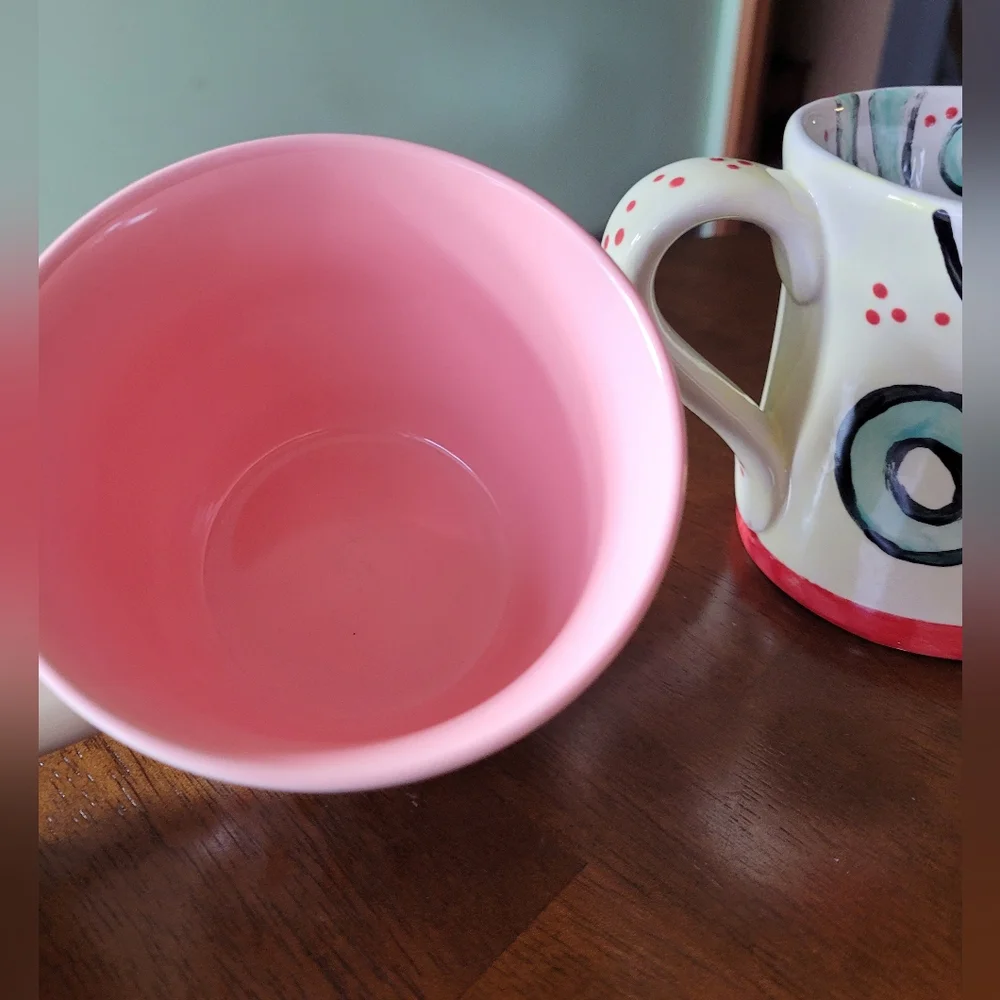 Opalhouse Pink and Orange Stoneware Mug 15oz - Picture 5 of 6